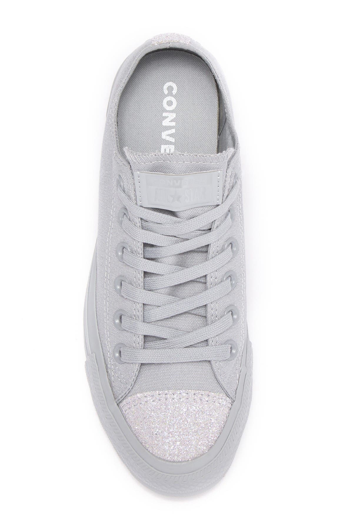 womens converse white all star glitter ox trainers
