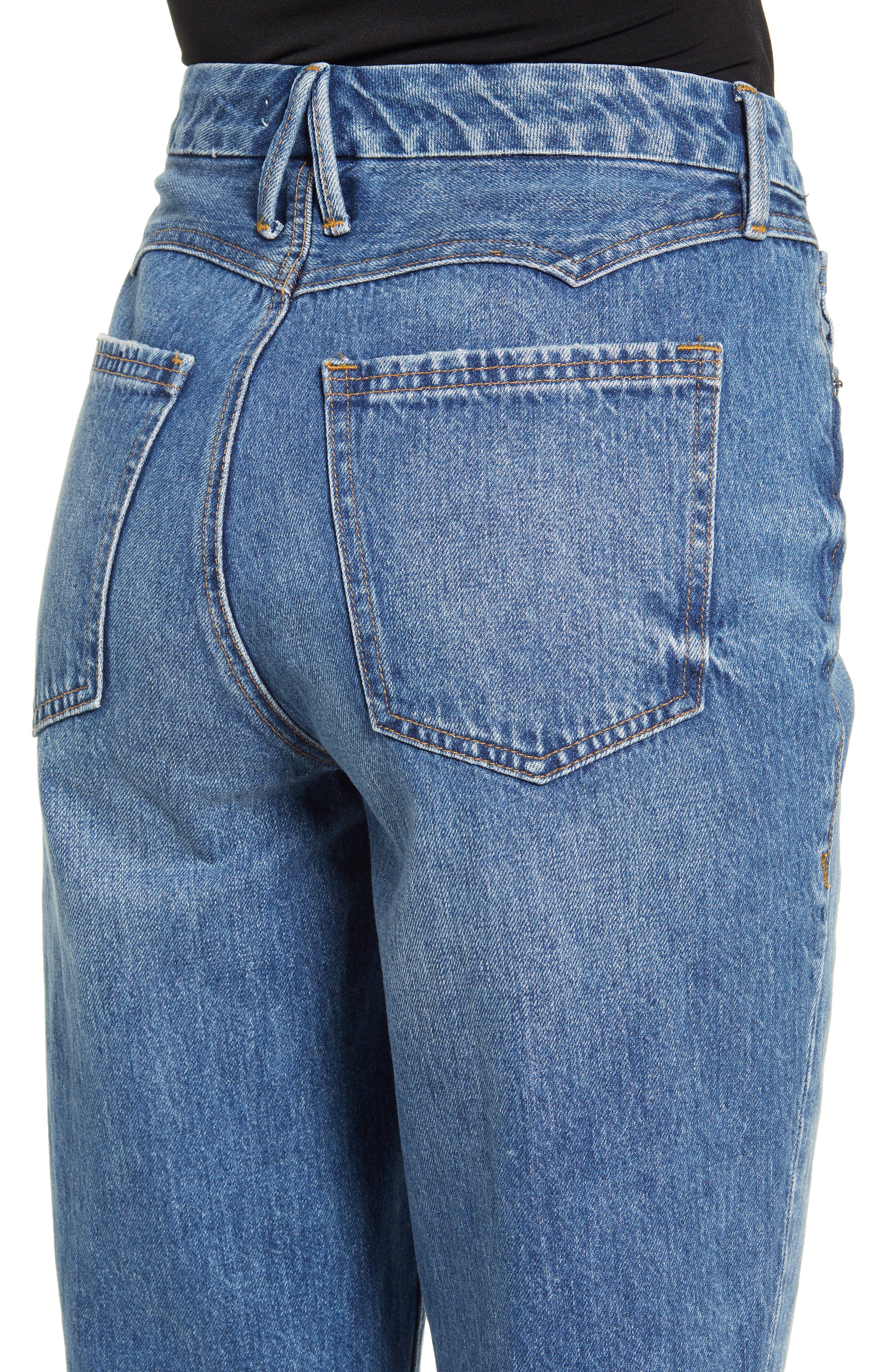 Good American | Good Vintage Western Yoke Ankle Straight Leg Jeans