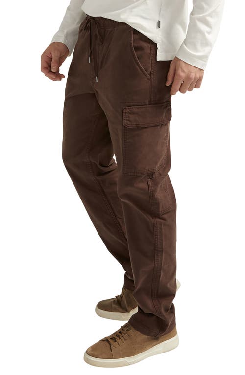 Shop Silver Jeans Co. Pull-on Twill Cargo Pants In Coffee