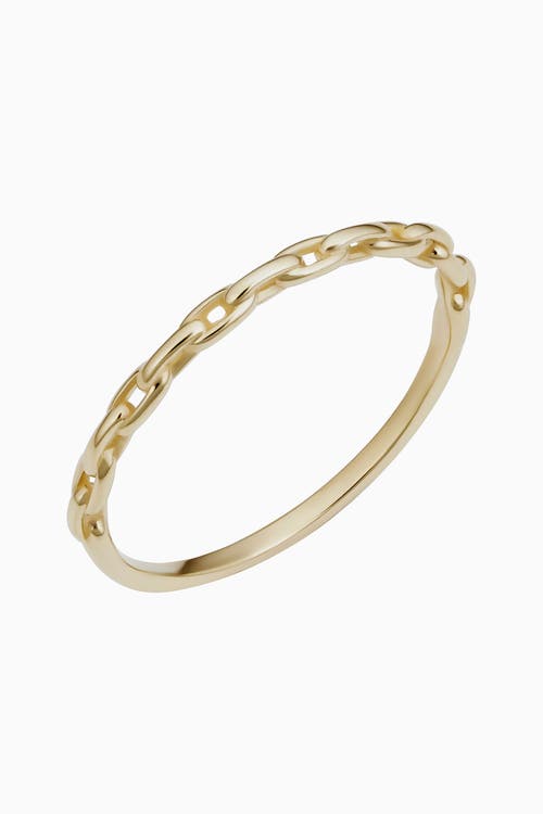 Oradina 14k Gold Venice Link Stackable Ring In Yellow Gold