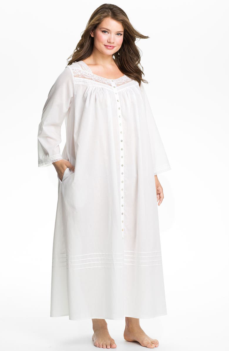 Eileen West Button Front Nightgown (Plus Size) | Nordstrom