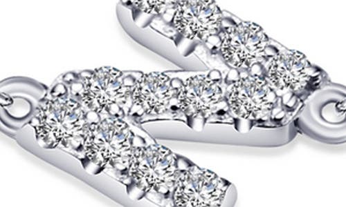 Lafonn Simulated Diamond Pavé Initial Bracelet In Silver/white N