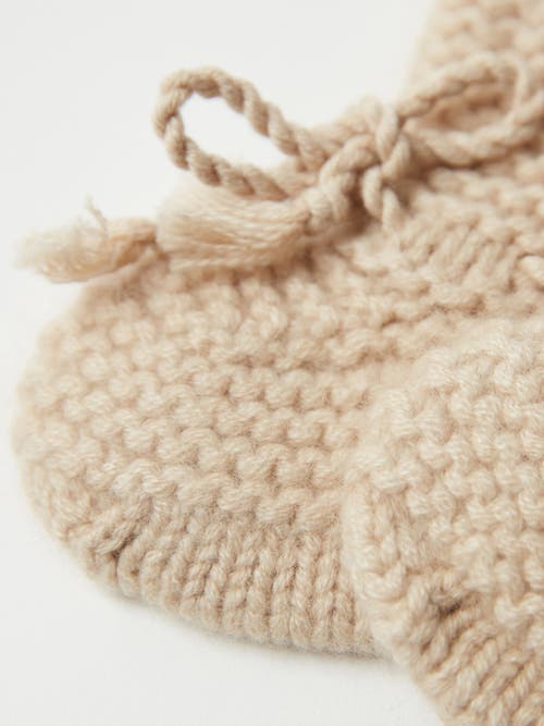 Gobi Mongolian Cashmere Organic Color Cashmere Baby Set In Beige