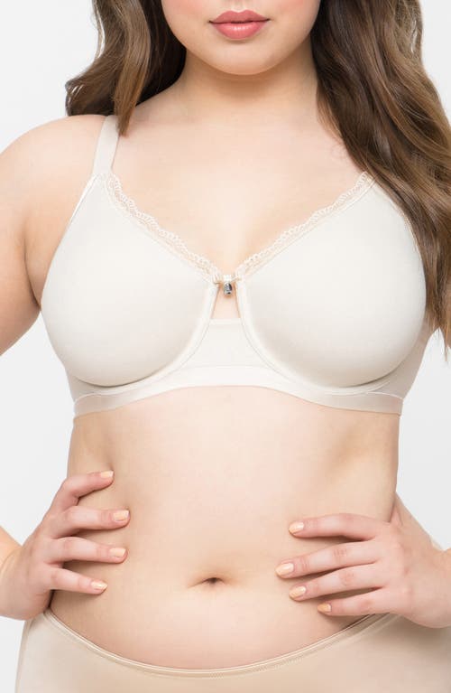 Curvy Couture Luxe Underwire Full Figure T-Shirt Bra in Natural