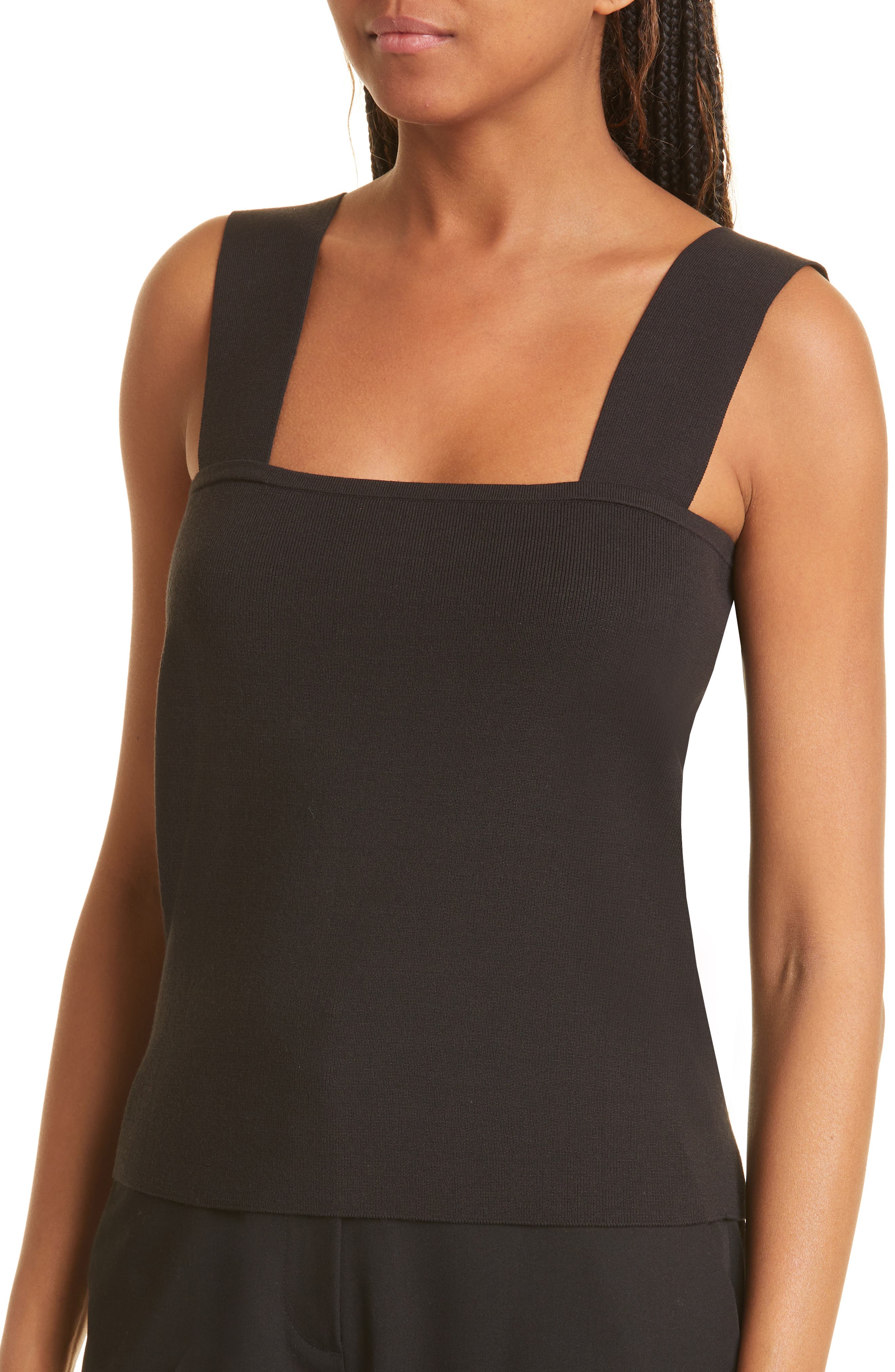 vince square neck sweater tank