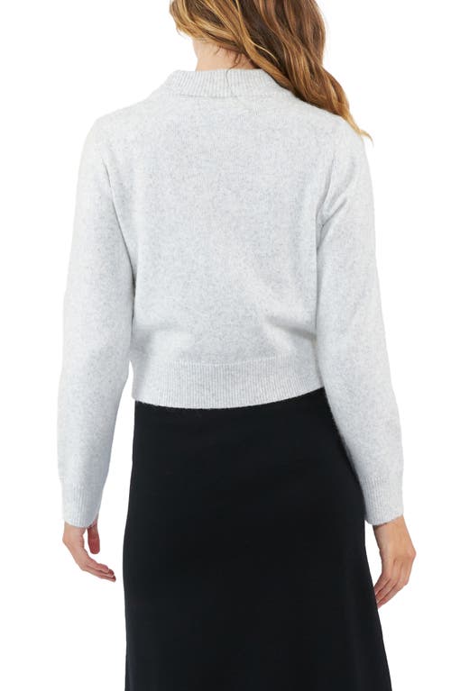 Shop Ripe Maternity Tia Maternity/crop Nursing Sweater In Snow Marle