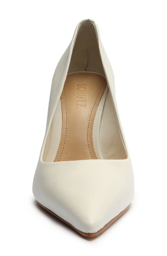 Shop Schutz Lou Pointed Toe Pump In White