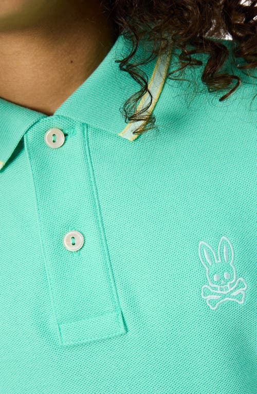 Shop Psycho Bunny Kids' Bunny Tipped Piqué Polo In Electric Green