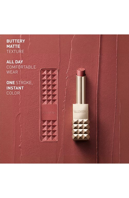 Valentino Spike  Buttery Matte Refillable Lip Color In 100r Stand Out In Nude
