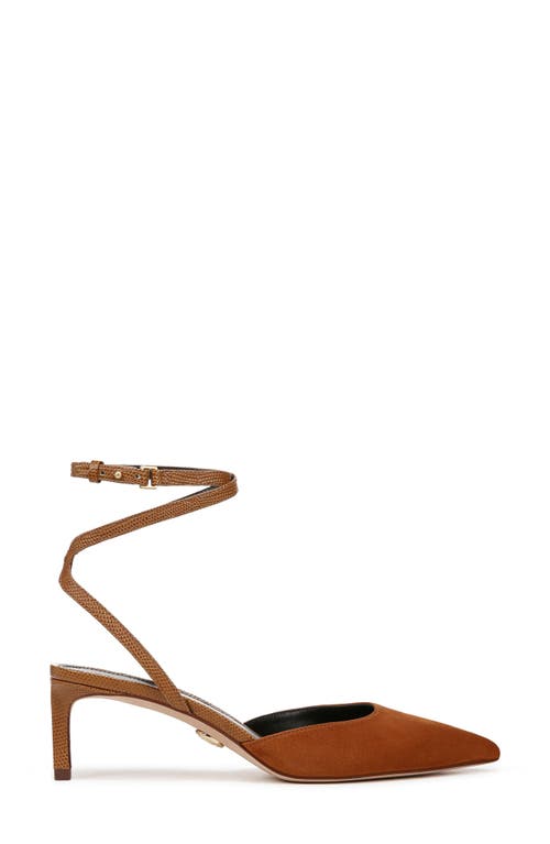 Shop Veronica Beard Colette Ankle Strap Pointed Toe Pump In Caramel