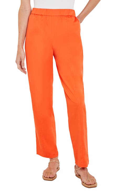 Crepe Couture Trousers for Woman in Orange