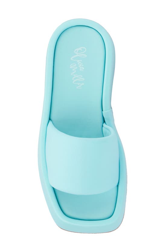 Olivia Miller Uproar Platform Slide Sandal In Light Blue