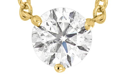 Shop Bony Levy Solitaire Diamond Pendant Necklace In 18k Yellow Gold