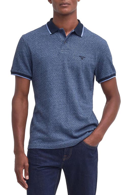 Barbour Powburn Jacquard Cotton Polo Navy at Nordstrom,