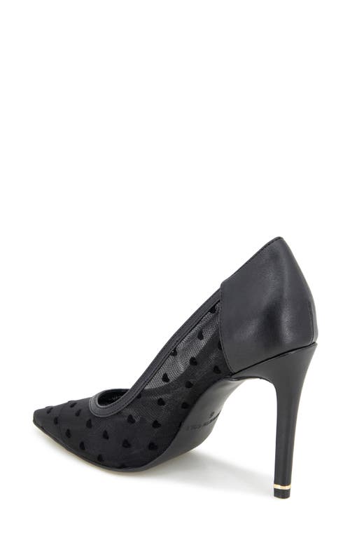 Shop Kenneth Cole Bentley Pointed Toe Pump In Black/black Mesh