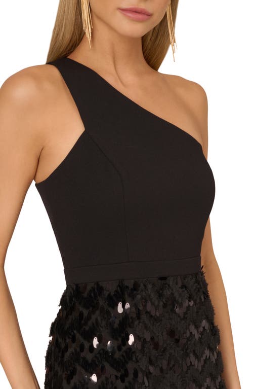 ADRIANNA PAPELL ADRIANNA PAPELL MIXED MEDIA MINIDRESS 