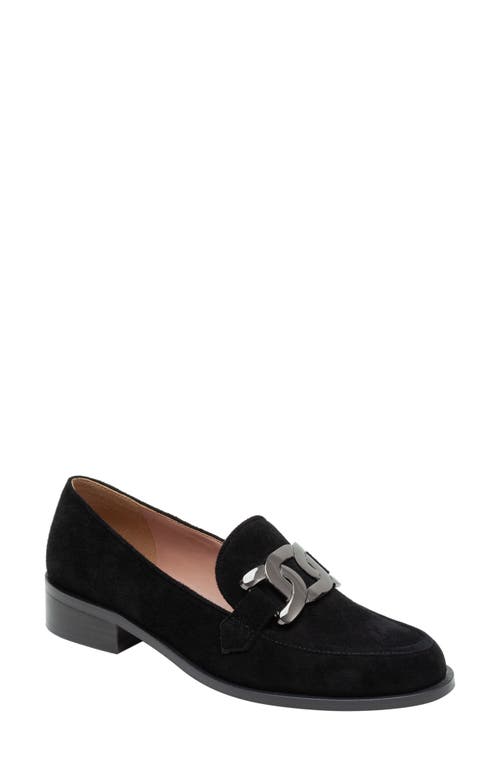 Melise Chain Loafer in Black Suede