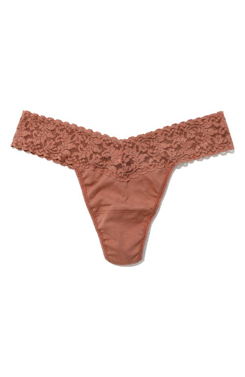 Shop Hanky Panky Low Rise Thong In Spiced Latte Brown