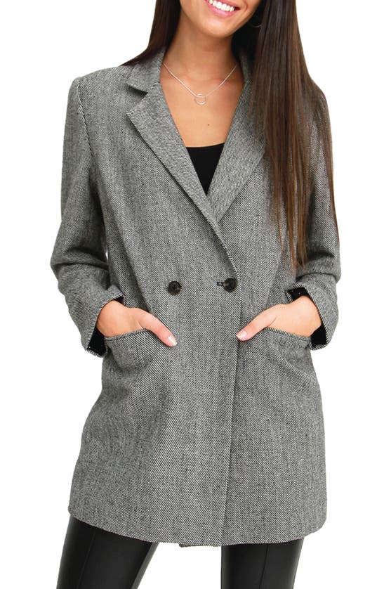 Belle & Bloom Kensington Oversized Coat In Grey
