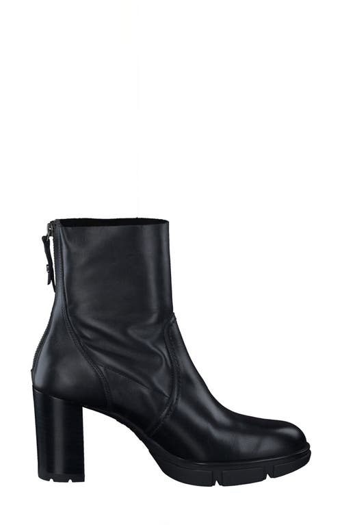 Shop Paul Green Platform Bootie In Black Leather