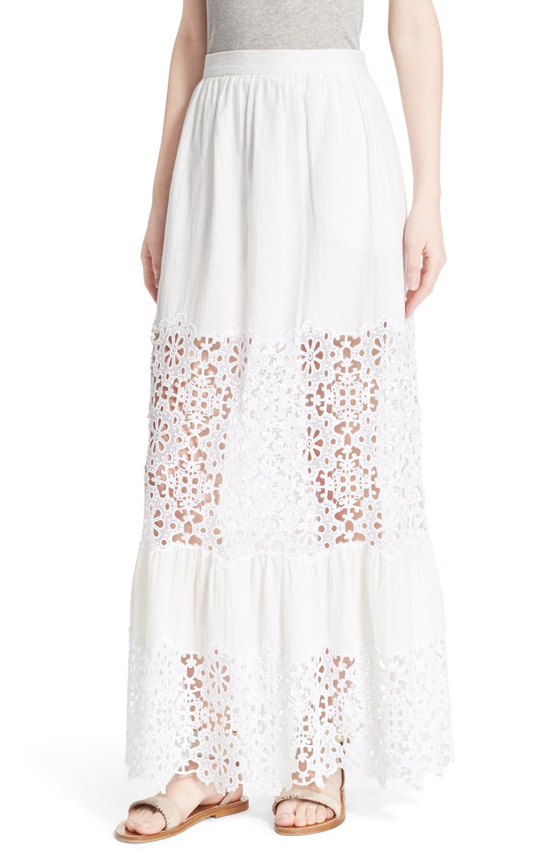 Sea 'Snowflake' Cotton & Linen Maxi Skirt Nordstrom