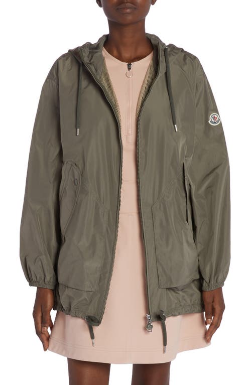 Moncler Melia Hooded Parka in Smokey Olive at Nordstrom, Size 4