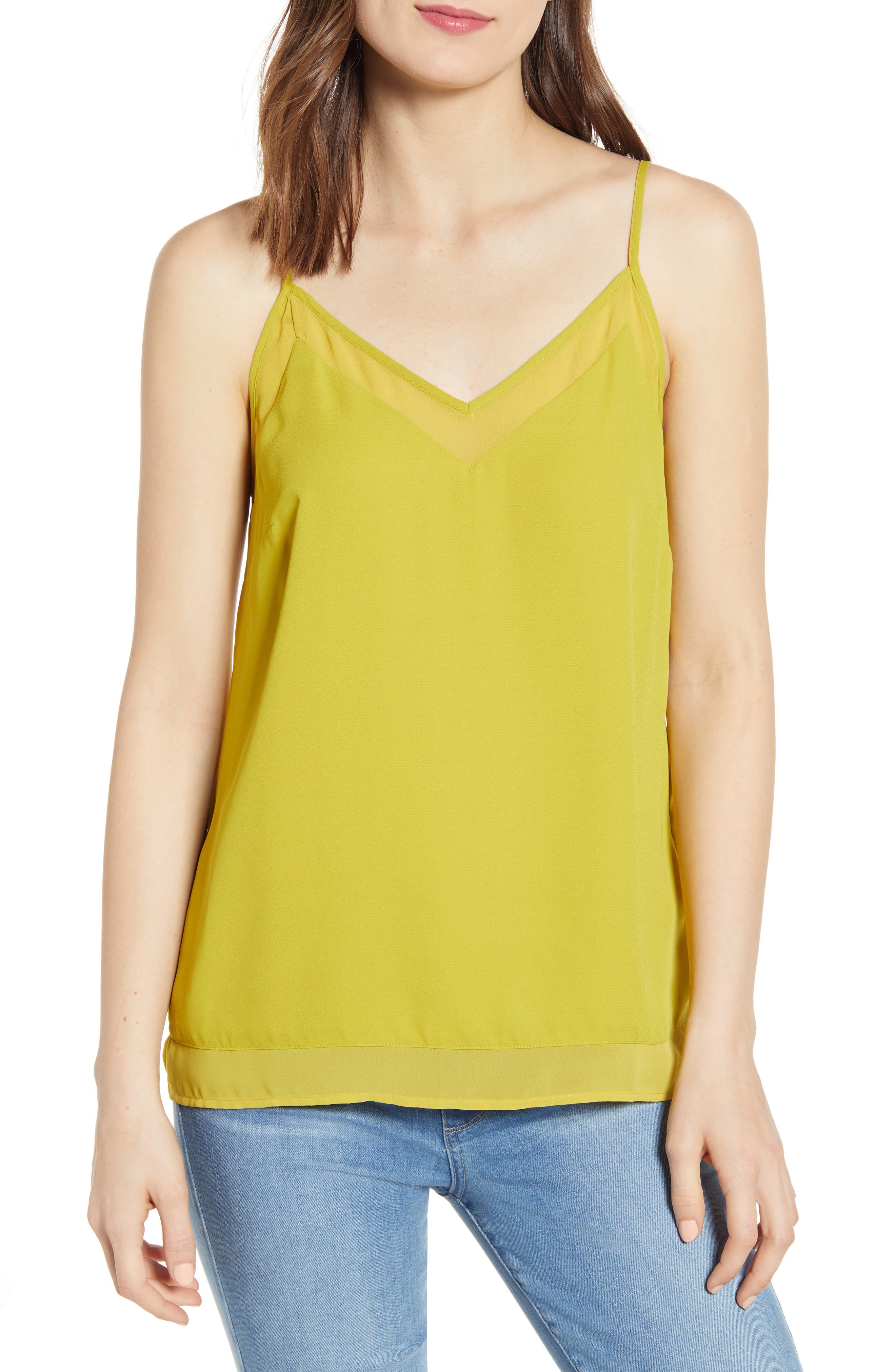 Chelsea28 Illusion Camisole, Green