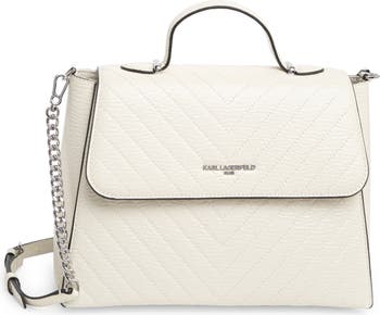 KARL LAGERFELD Chevron Convertible Satchel Bag | Nordstromrack