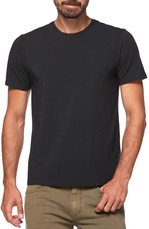 PAIGE Cash Stretch Crewneck T-Shirt Black at Nordstrom,