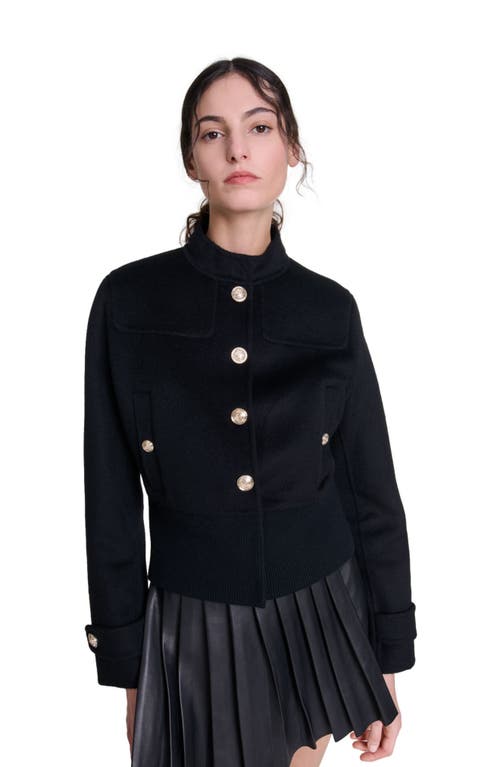 Shop Maje Wool Jacket In Black