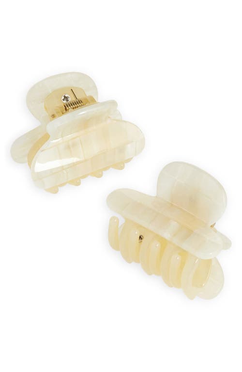 2-Pack Heirloom Claw Clips in Opalite Shell Checker