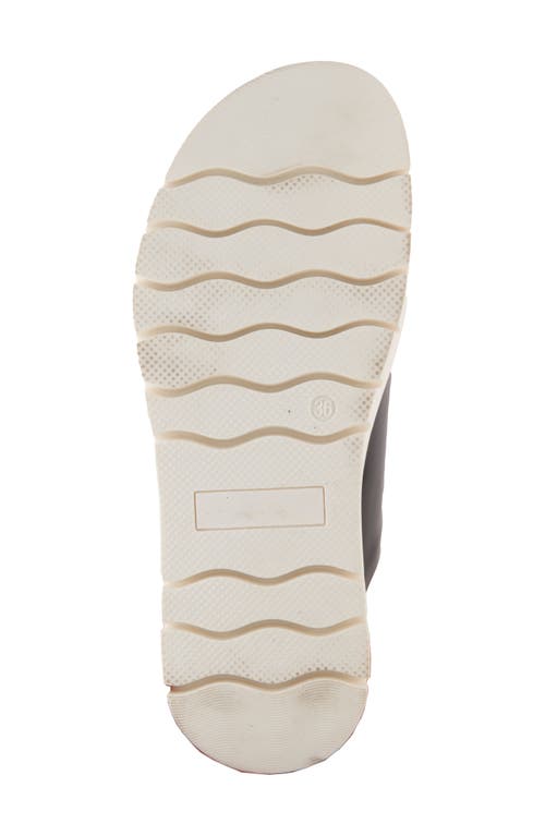 David Tate Elena Wedge Slide Sandal In Black Patent