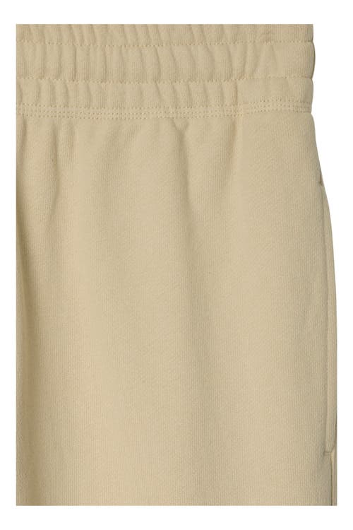 Burberry Check Label Cotton Jogging Pants In Nutmeg