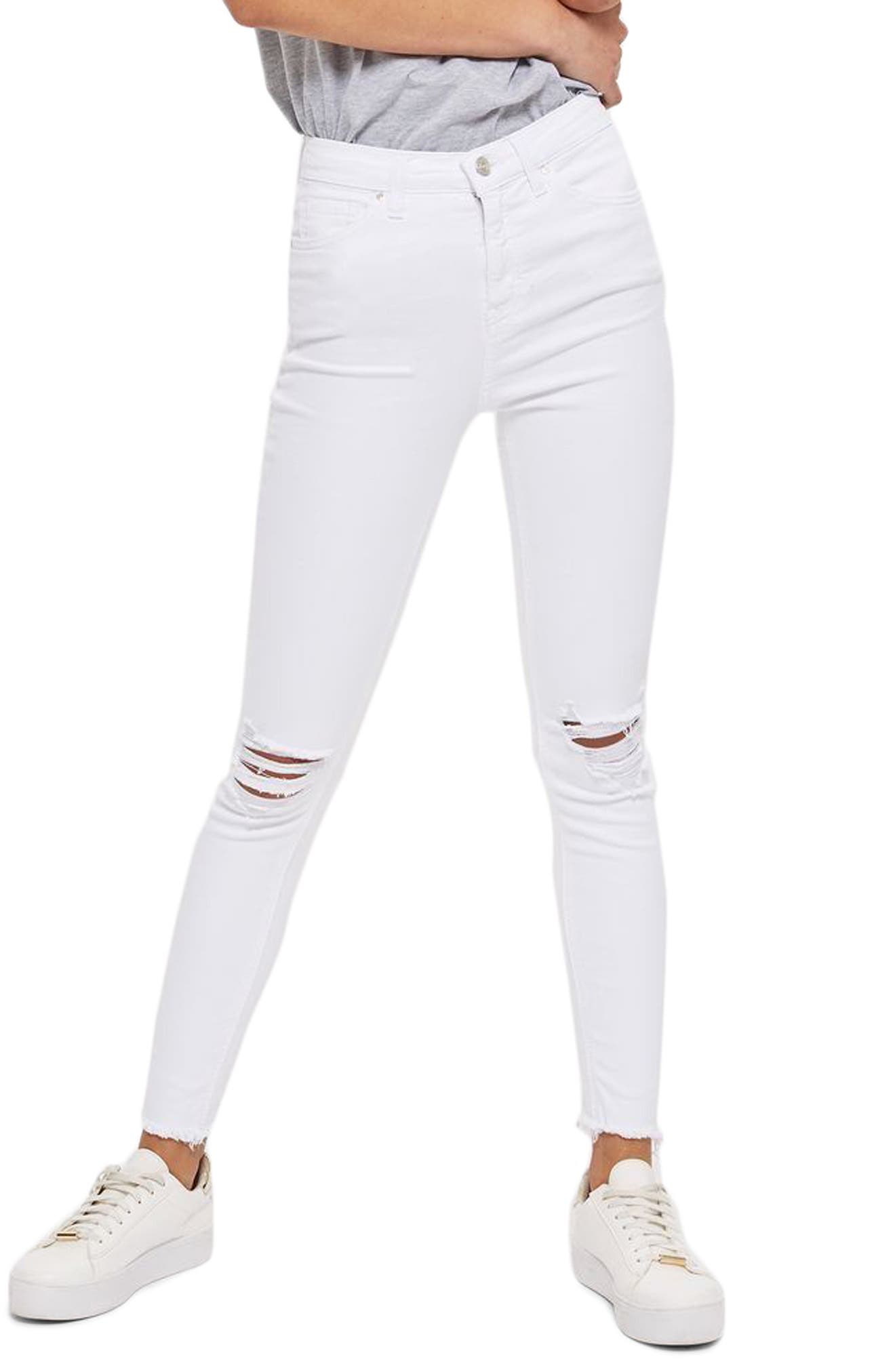 topshop white high waisted jeans