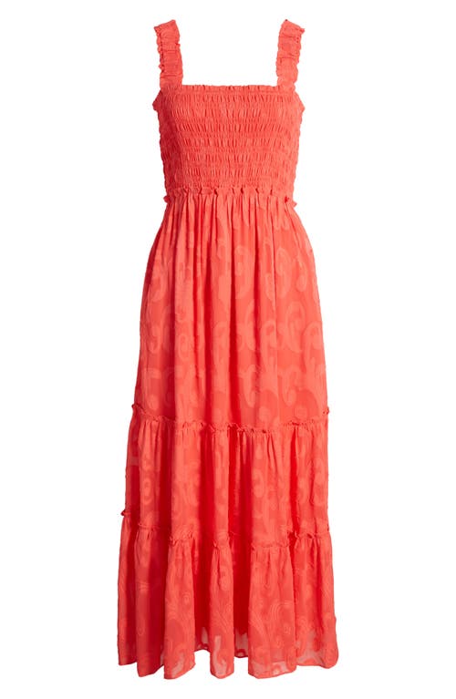 Shop Lilly Pulitzer ® Hadley Smocked Maxi Sundress In Mizner Red Swirl Clip