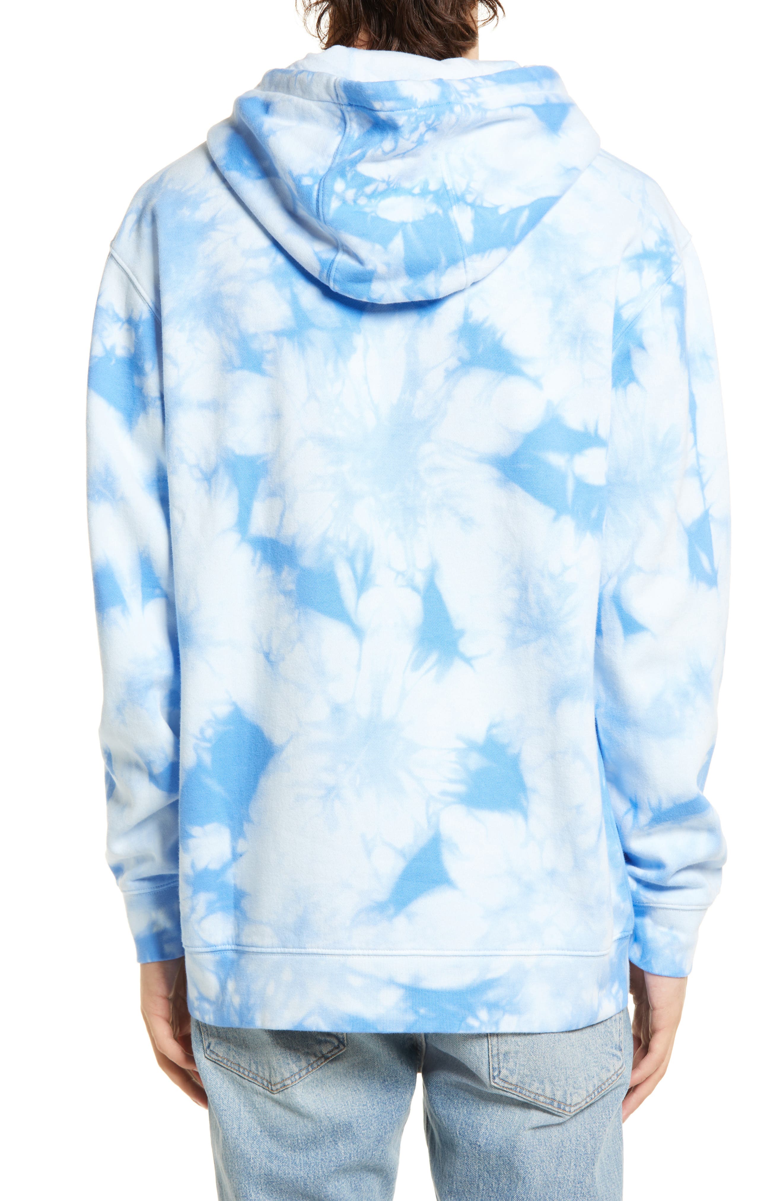 blue tie dye vans hoodie