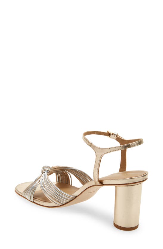 Shop Reformation Petra Ankle Strap Sandal In Gold/ Silver
