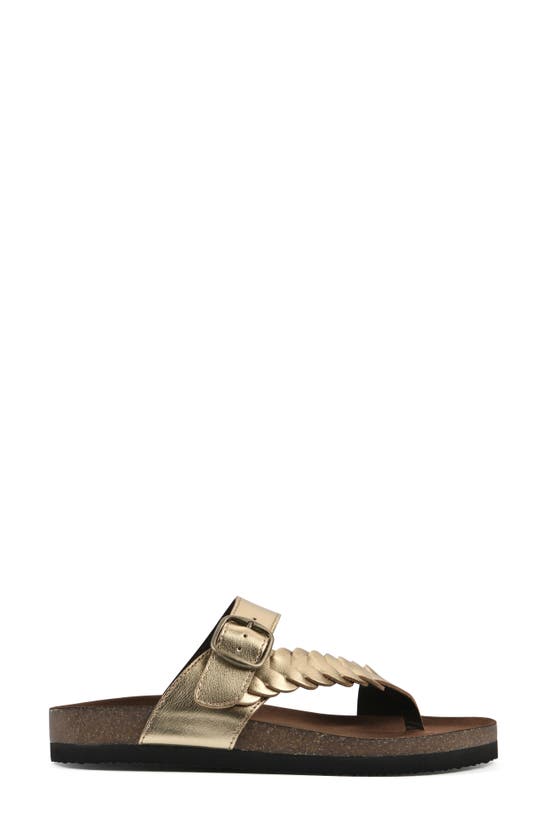 Shop White Mountain Footwear Happier Sandal In Antique/ Gold Leather