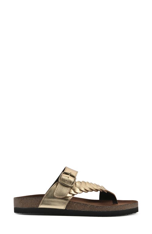 White Mountain Footwear Happier Sandal In Antique/gold Leather