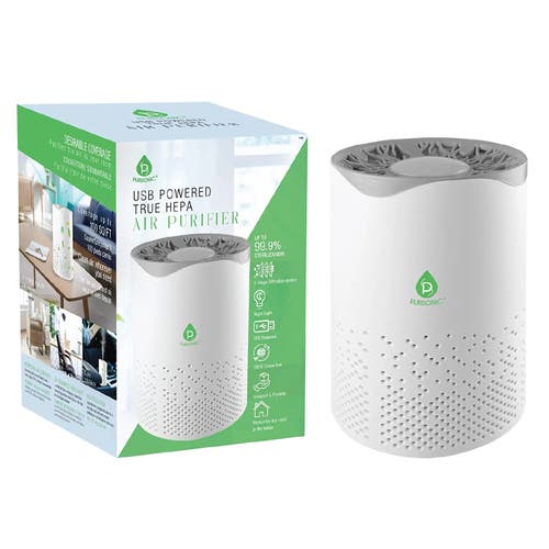 Pursonic Usb Powered True Hepa Air Purifier In White