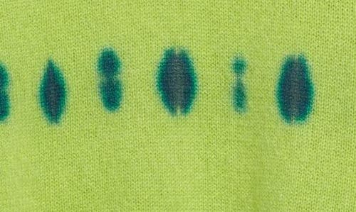 Shop The Elder Statesman Rave Dye Cashmere Rugby Sweater In Acid Green/crypto Blue