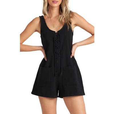 Billabong Lazy Waves Romper, Black