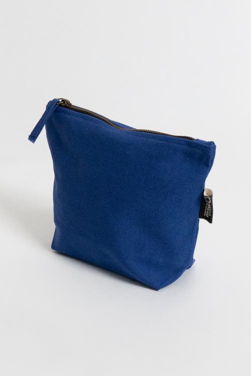 Shop Terra Thread Organic Cotton Makeup Bag In Tidal Blue