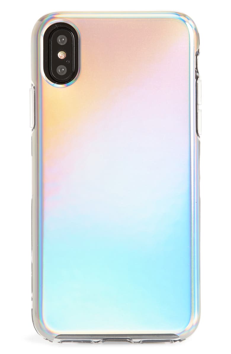 FELONY CASE Holographic iPhone X/Xs Case, Main, color, MULTI