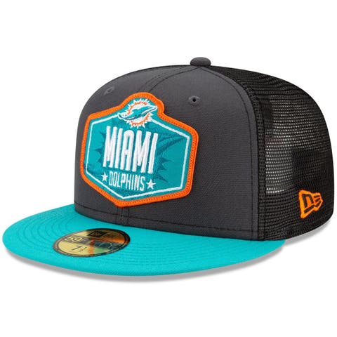 Men's New Era Aqua Miami Dolphins 2021 NFL Sideline Home Historic