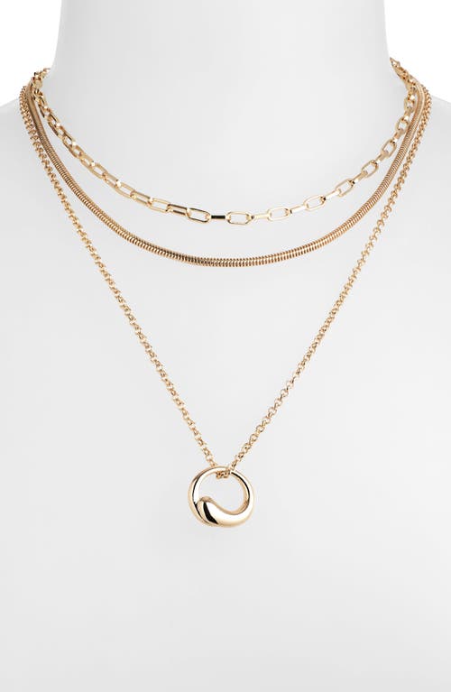 Nordstrom Rack Layered Chain Necklace In Gold