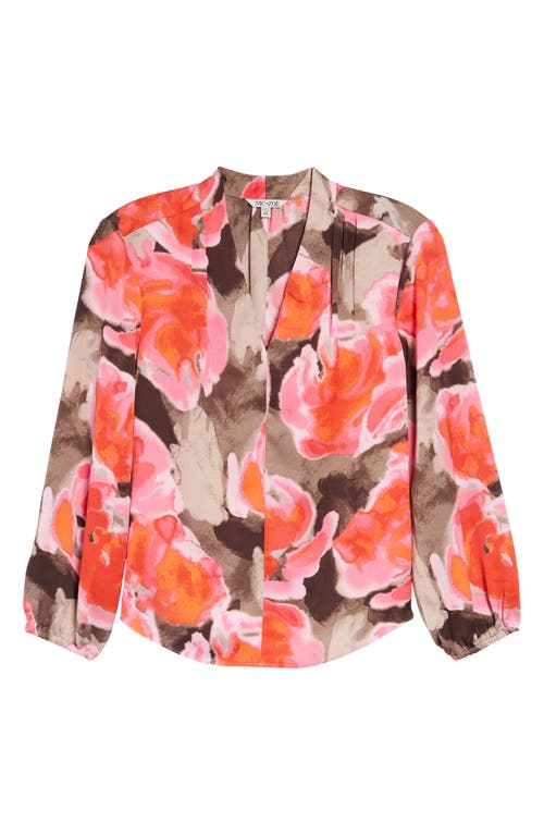 NIC+ZOE Rosy Outlook Floral Print Blouse in Pink Multi