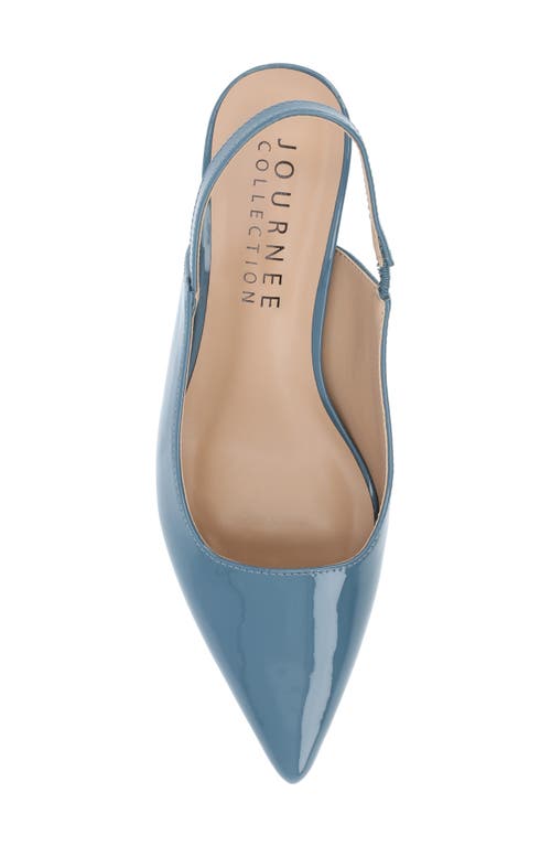 Journee Collection Paulina Slingback Pump In Patent/blue