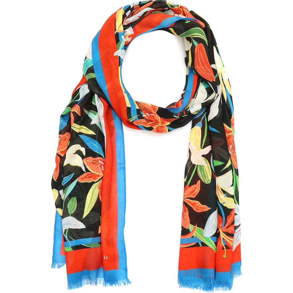 Kate Spade New York Summer Lilies Oblong Scarf In Multi