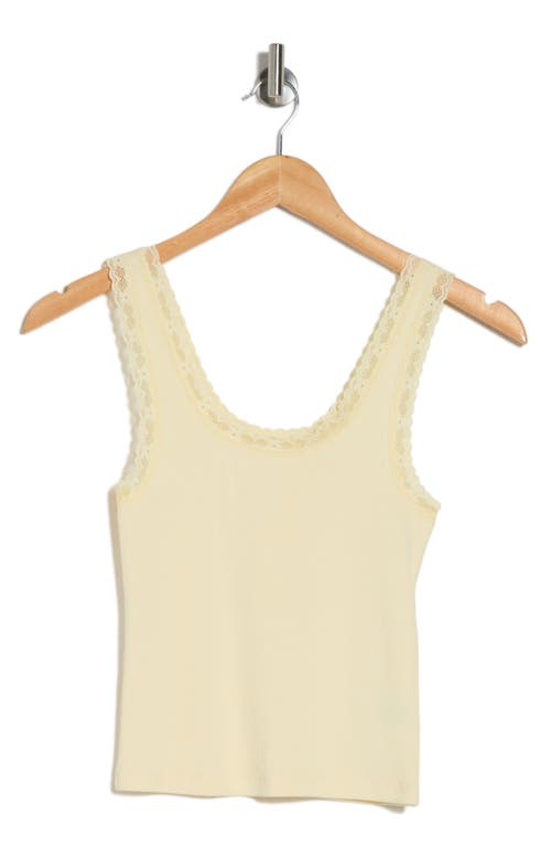 Shop Abound Lace Trim Cotton Tank In Yellow Clover